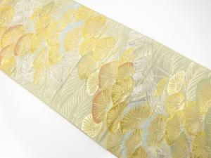 アンティーク　橋に唐松模様織り出し袋帯（材料）